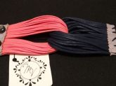Pulseira cordão rosa e marinho